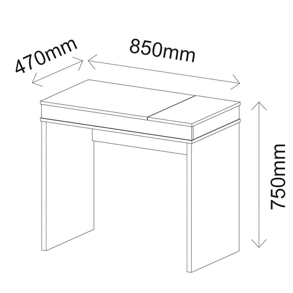 Escrivaninha Office Com Tampo Dobrável Mobile Ipê/branco - 4