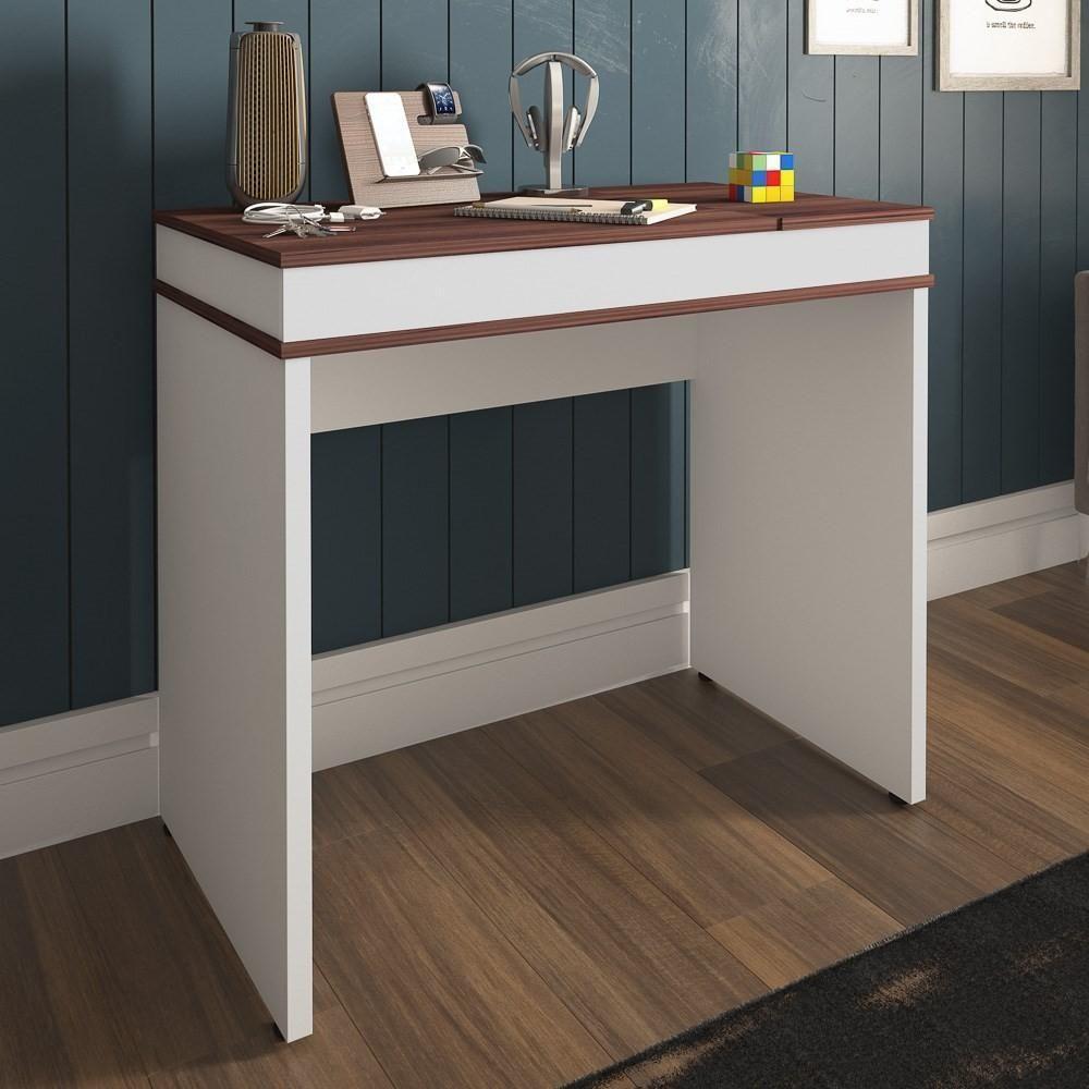 Escrivaninha Office Com Tampo Dobrável Mobile Ipê/branco - 6