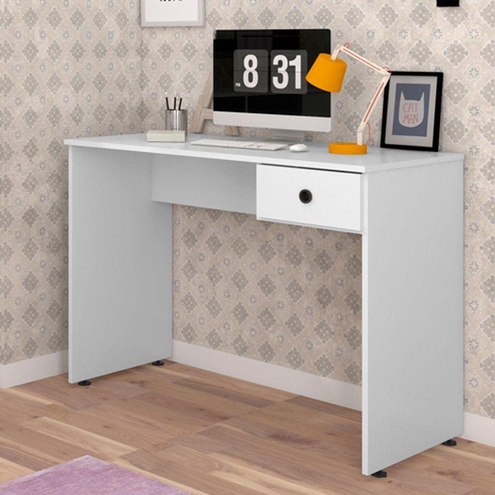 Mesa de Computador Com 01 Gaveta Branco - 5