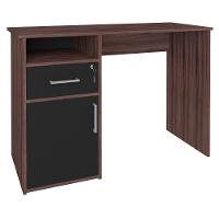 Escrivaninha Mesa Escritório 1 Porta 1 Gaveta Ipê/preto - 1