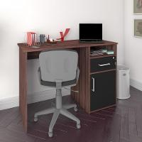 Escrivaninha Mesa Escritório 1 Porta 1 Gaveta Ipê/preto - 9