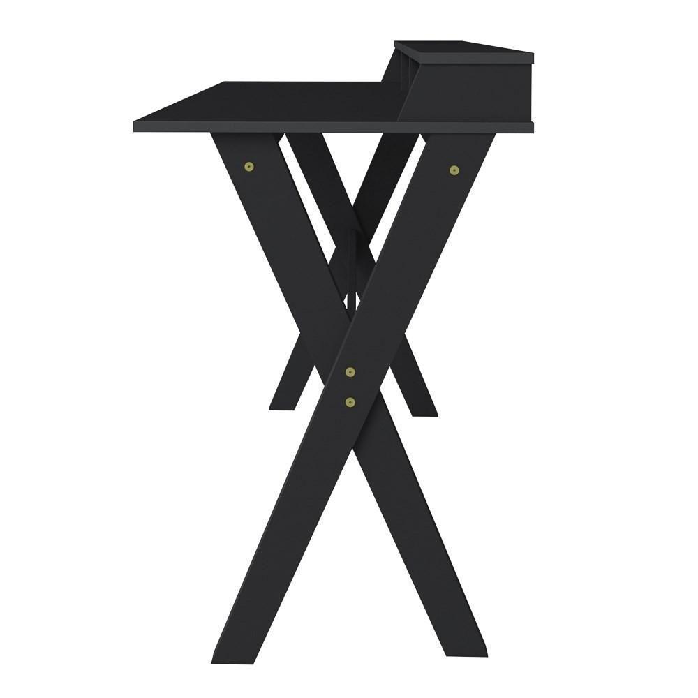 Escrivaninha Mesa Para Computador 3 Nichos Preto Artany - 3