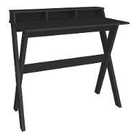 Escrivaninha Mesa Para Computador 3 Nichos Preto Artany - 1