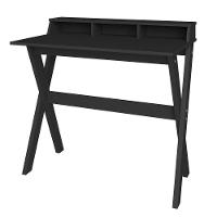 Escrivaninha Mesa Para Computador 3 Nichos Preto Artany - 2