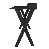 Escrivaninha Mesa Para Computador 3 Nichos Preto Artany - 3