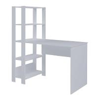 Escrivaninha Com Estante Match Branco 4 Prateleiras Artely - 3