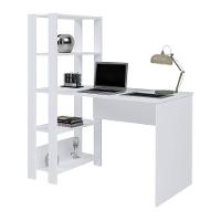 Escrivaninha Com Estante Match Branco 4 Prateleiras Artely - 6