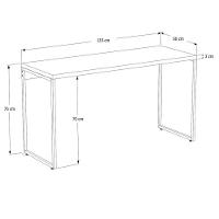 Kit 2 Mesas De Escritório Office 135Cm Estilo Industrial Prisma C08 Carvalho - Mpozenato - 2
