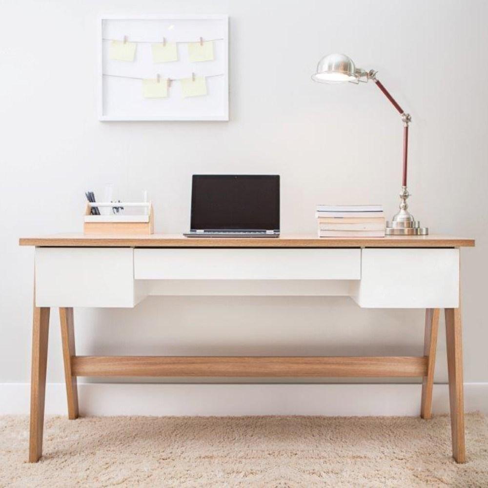 Mesa Para Computador Escrivaninha Trend 3 Gavetas Artesano - 1