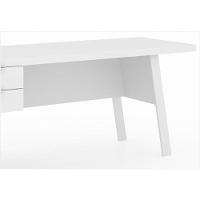 Mesa Para Escritório Com 02 Gavetas Me4122 Branco - Tecno Mobili - 5