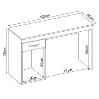 Mesa p/ computador Escrivaninha 1Porta 1Gaveta Branco - 2