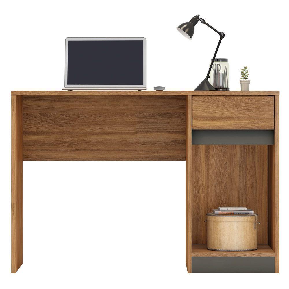 Mesa p/ computador Office 1 Porta 1Gaveta Amendola/Grafito - 3