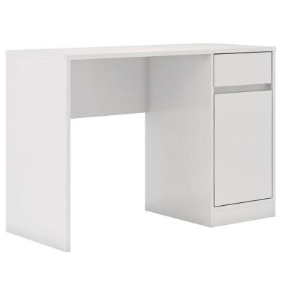 Mesa p/ computador Escrivaninha 1Porta 1Gaveta Branco