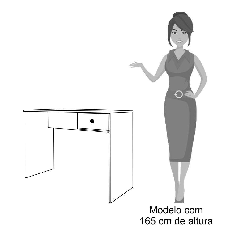 Kit 2 Mesas Para Computador Escrivaninha 101cm Carvalho - 2