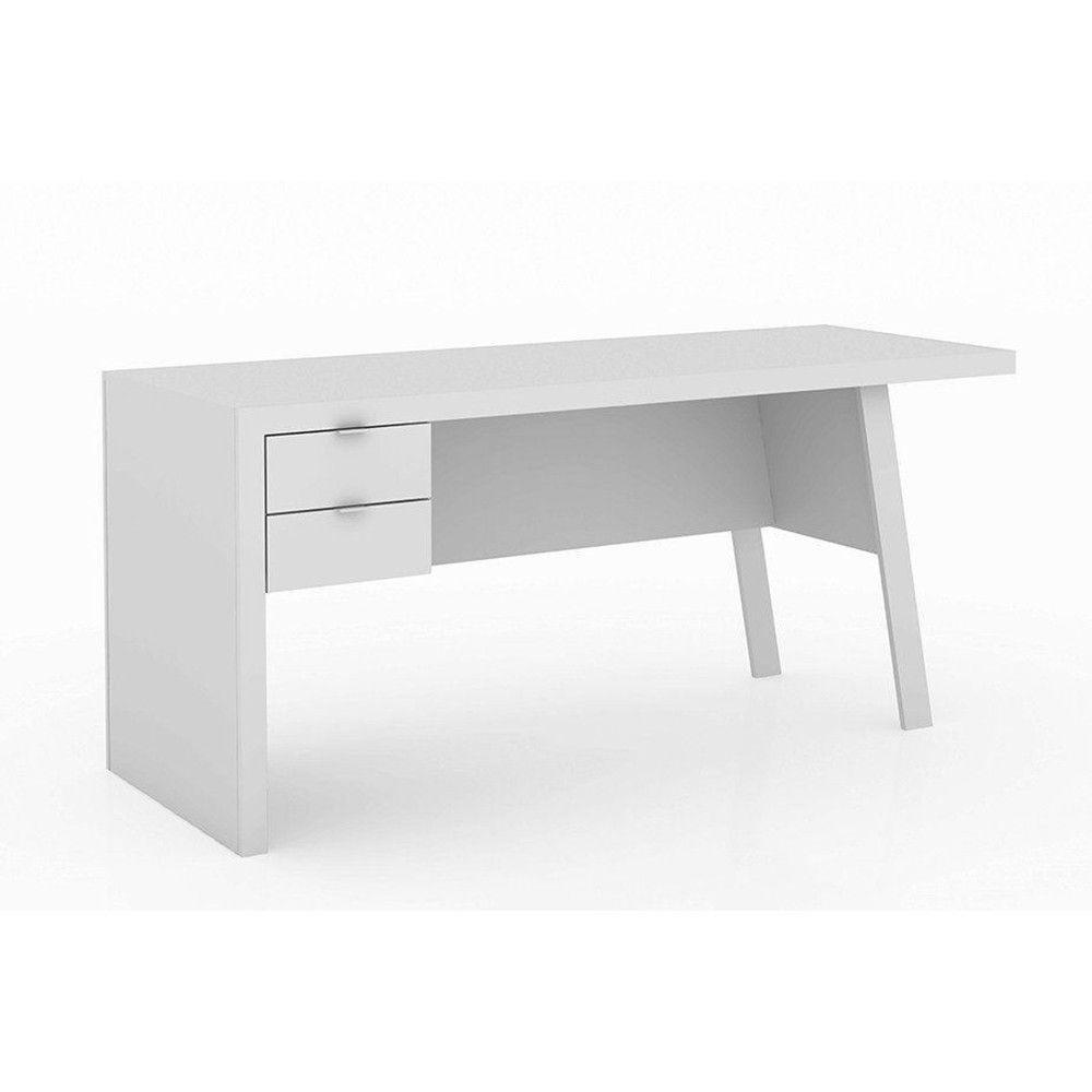 Mesa para Escritório com 02 Gavetas Branco Tecno Mobili - 2