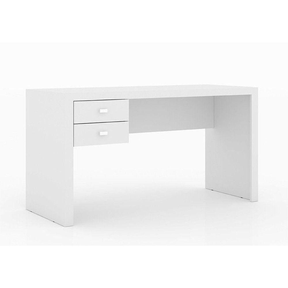 Mesa para Computador com 02 Gavetas Branco Tecno Mobili - 1