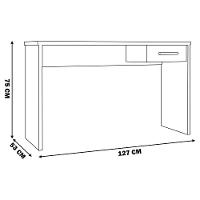Mesa para Escritório Home Office com Gaveta Emma Branco - 17
