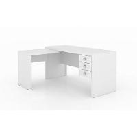 Mesa para Home Office com 03 Gavetas Branco Tecno Mobili