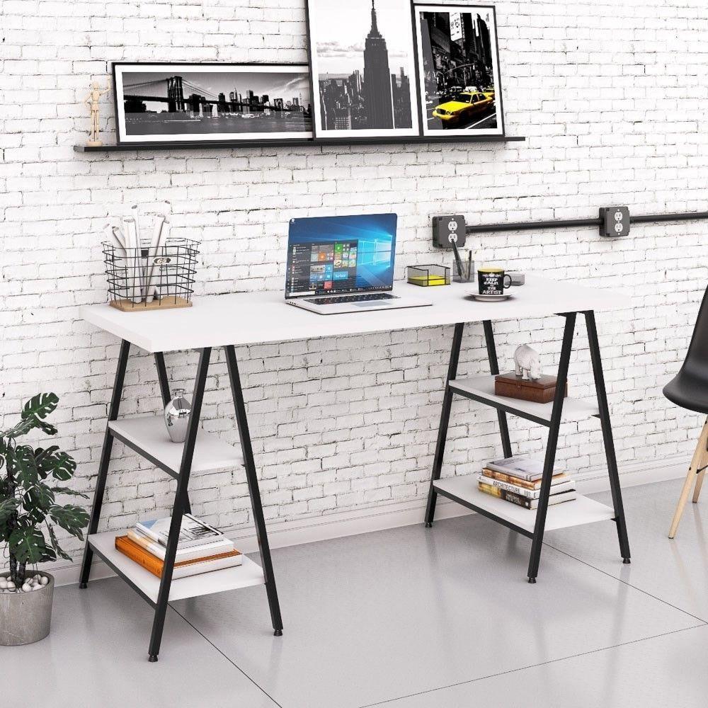 Mesa Escrivaninha 150cm Estilo Industrial Prisma Chess - 8