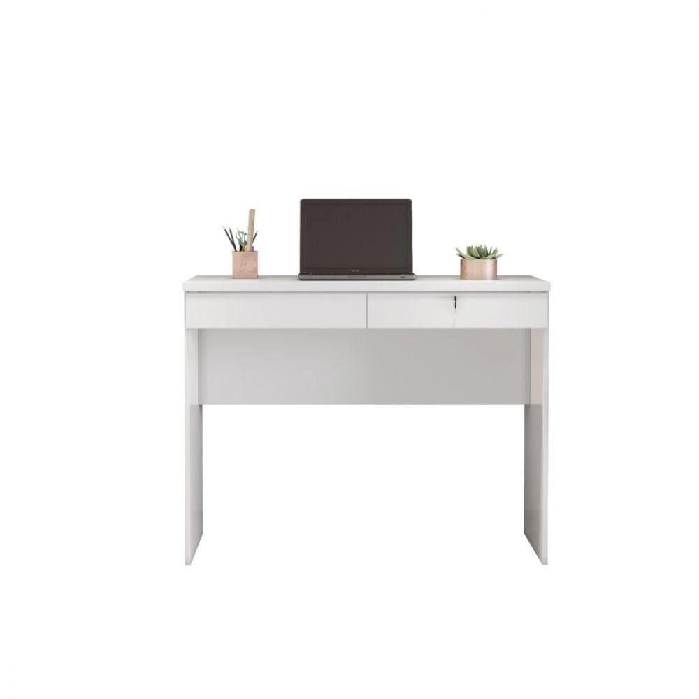 Escrivaninha com 2 Gavetas e Chave Felícia Branco - 1