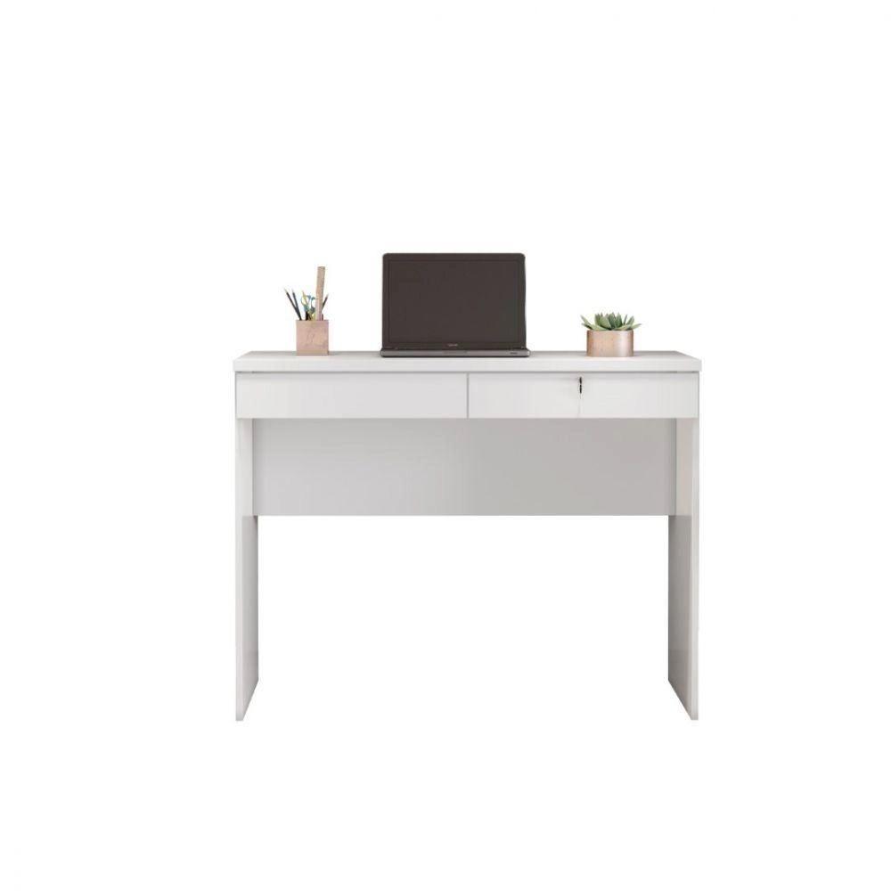 Escrivaninha com 2 Gavetas e Chave Felícia Branco - 3