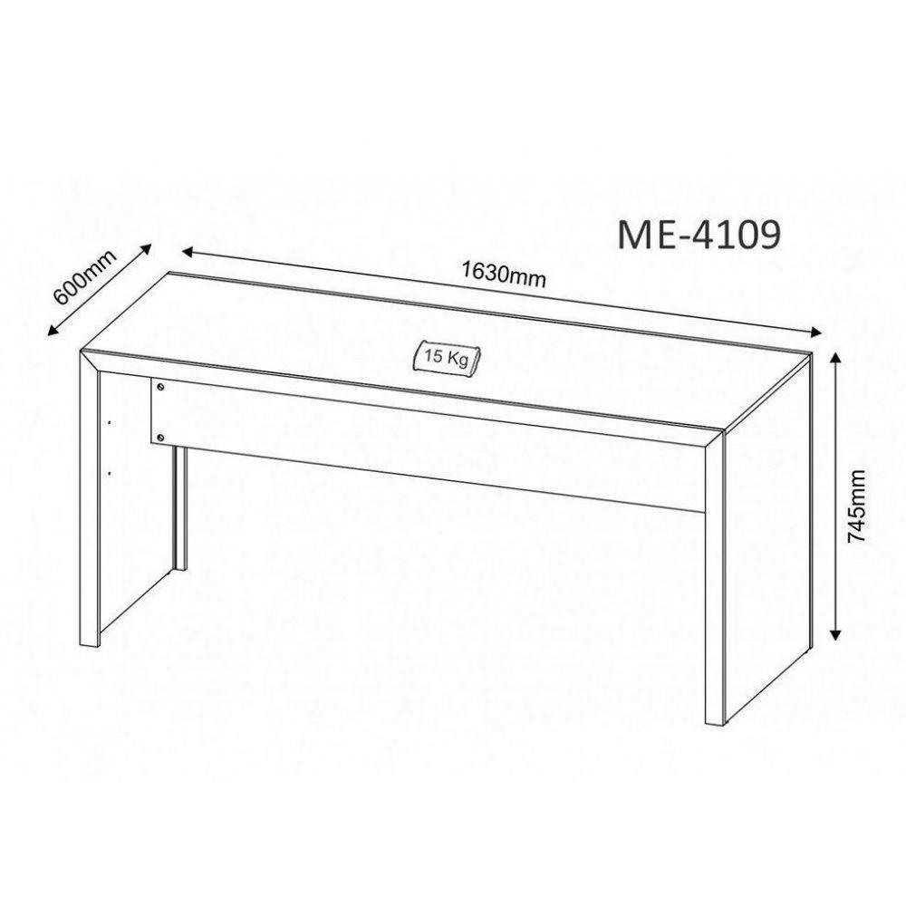 Mesa para Home Office 163cm ME4109 Branco Tecno Mobili - 3
