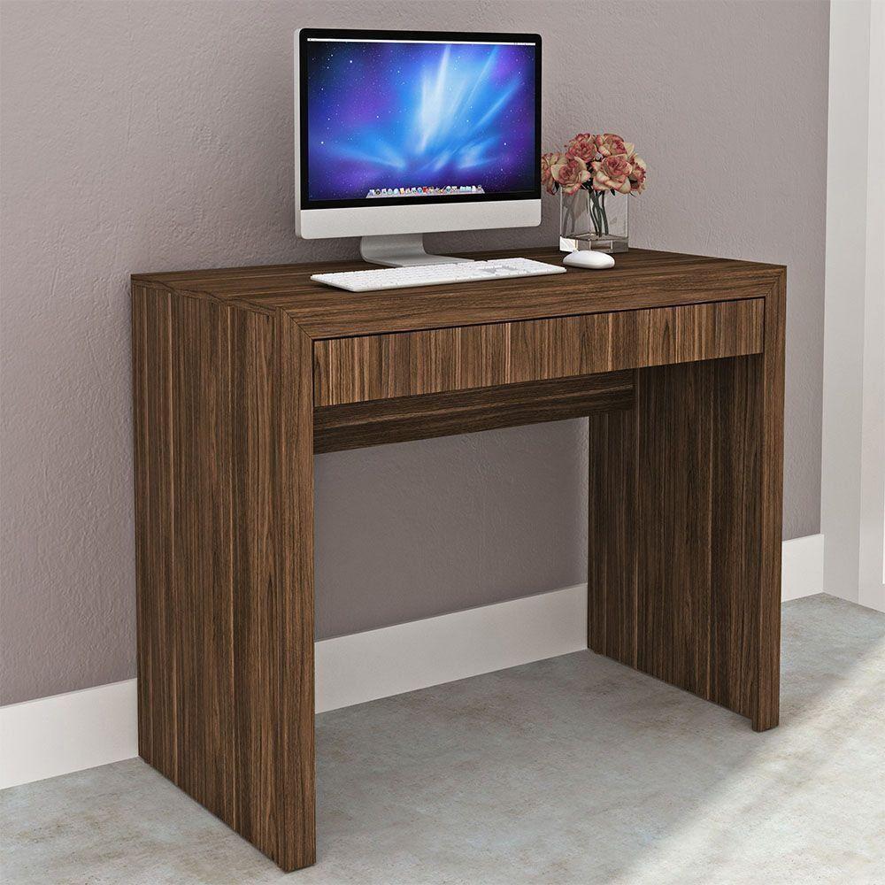 Mesa para Computador 1 Gaveta Nogal Tecno Mobili - 4