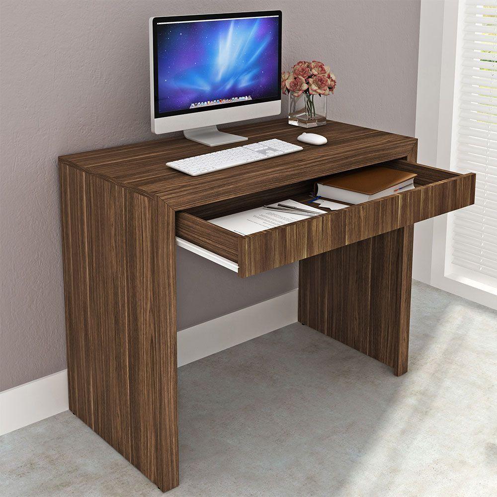 Mesa para Computador 1 Gaveta Nogal Tecno Mobili - 10