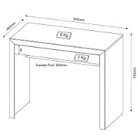 Mesa para Computador 1 Gaveta Nogal Tecno Mobili - 5
