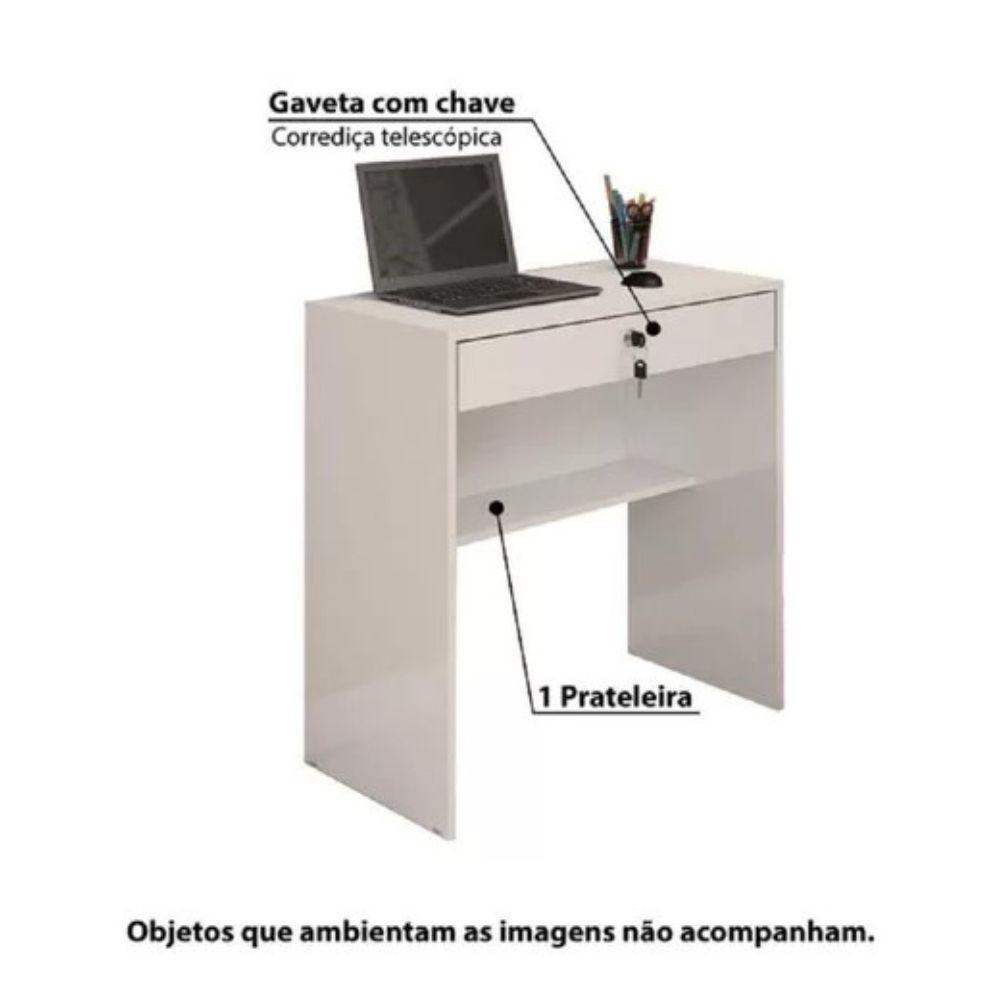 Mesa Escrivaninha Andorinha Jcm Movelaria Branco - 4