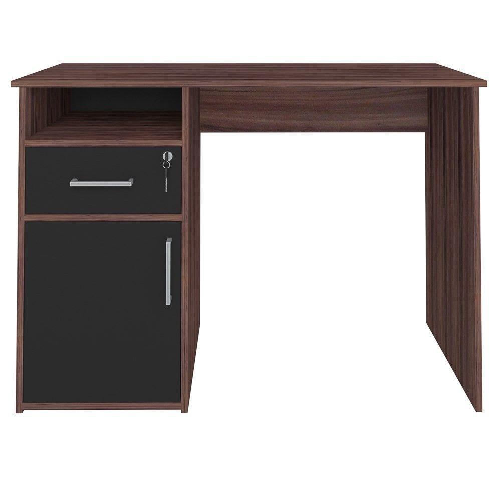 Mesa para Escritório 1 Porta 1 Gaveta Mobile Hall preto - 6