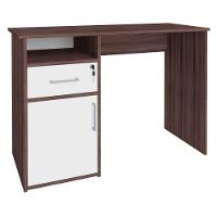 Mesa para Escritório 1 Porta 1 Gaveta Mobile Hall Ipê/branco - 1