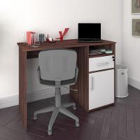 Mesa para Escritório 1 Porta 1 Gaveta Mobile Hall Ipê/branco - 8