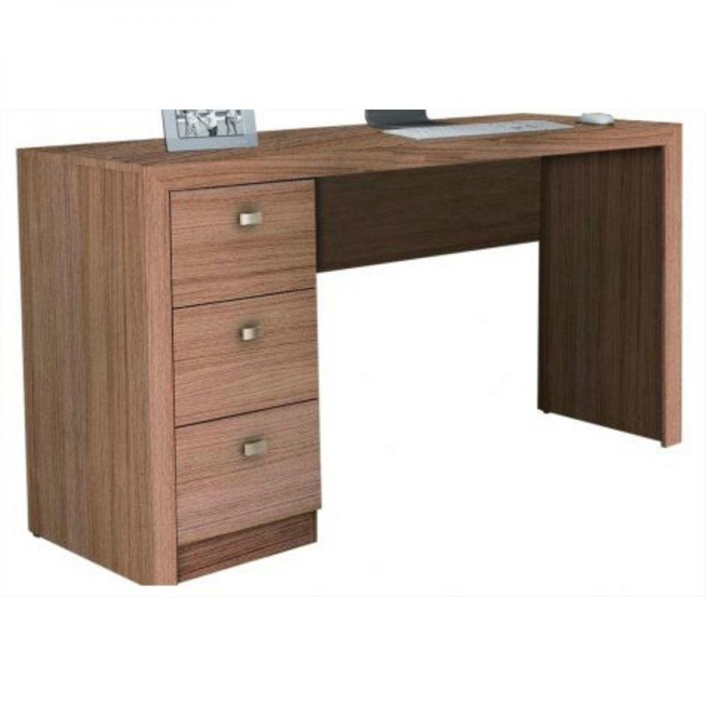 Mesa para Computador 3 Gavetas Me4102 Amêndoa Tecno Mobili - 4