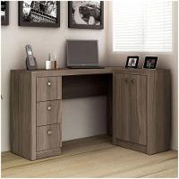 Mesa para Home Office com Gavetas e 02 Portas - carvalho - 1