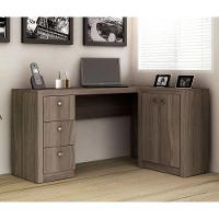 Mesa para Home Office com Gavetas e 02 Portas - carvalho - 2