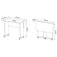 Mesa para Notebook com Rodízios Me4117 Nogal Tecno Mobili - 5