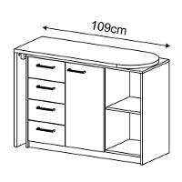 Mesa para Computador Escrivaninha Logan Web 4 Gavetas Branco - 6