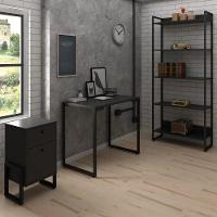 Mesa para Computador Escrivaninha Porto 90cm Preto - 10