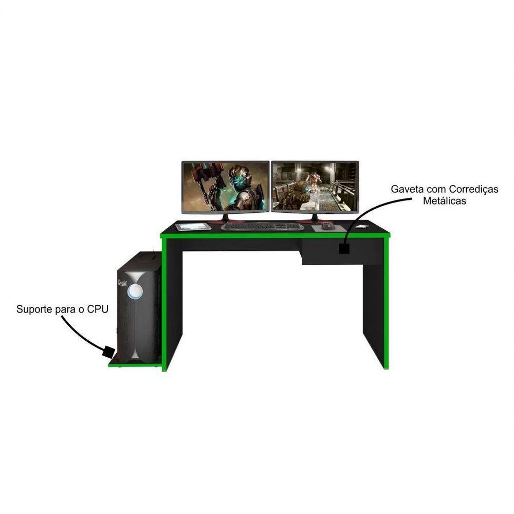 Mesa para Computador Notebook Desk Game Drx 8000 1 Gaveta - 5