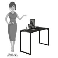 Mesa para Computador Escrivaninha Porto 120cm Preto - 3