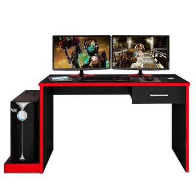 Mesa Computador Tuf Drx 9000 Preto Vermelho Móveis Leão