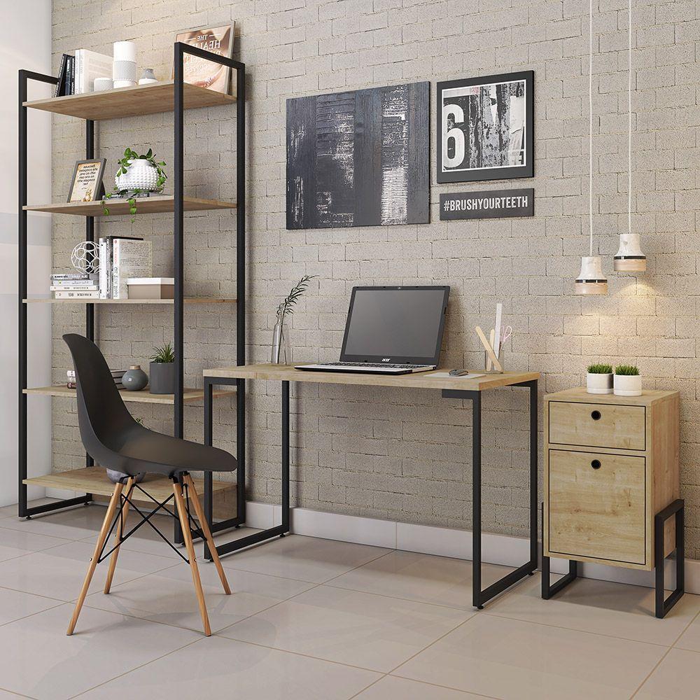 Mesa para Computador Escrivaninha Porto 90cm Natural - 10