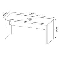 Mesa Para Home Office De 163 Cm De Largura Me4109 Nogal - Tecno Mobili