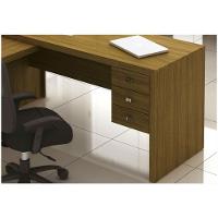 Mesa para Home Office com 03 Gavetas Amêndoa Tecno Mobili - 12