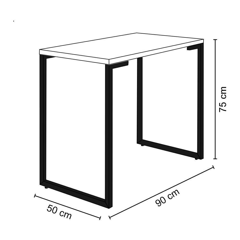 Mesa para Computador Escrivaninha Porto 90cm Castanho - 2