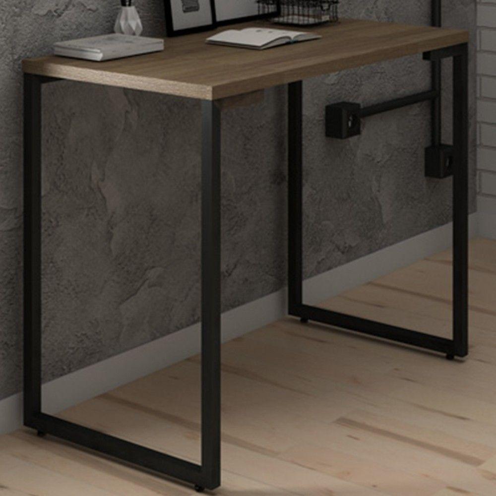 Mesa para Computador Escrivaninha Porto 90cm Castanho - 4