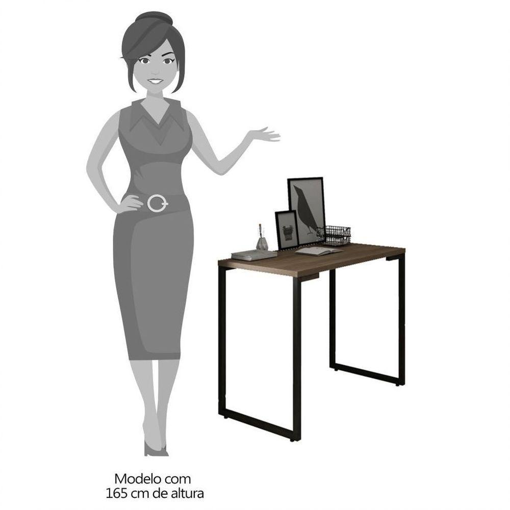 Mesa para Computador Escrivaninha Porto 90cm Castanho - 5