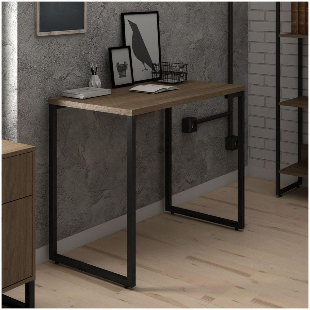 Mesa para Computador Escrivaninha Porto 90cm Castanho - 9