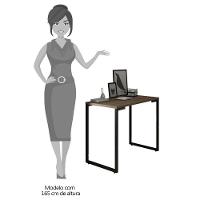Mesa para Computador Escrivaninha Porto 90cm Castanho - 5